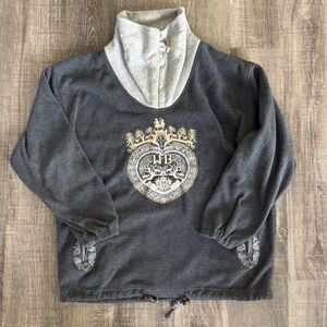 Vintage Bogner Embroidered Fleece Pullover